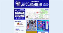 Desktop Screenshot of imprentagraficascaballero.com